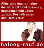BAföG rauf! - Banner BAföG rauf! - Banner